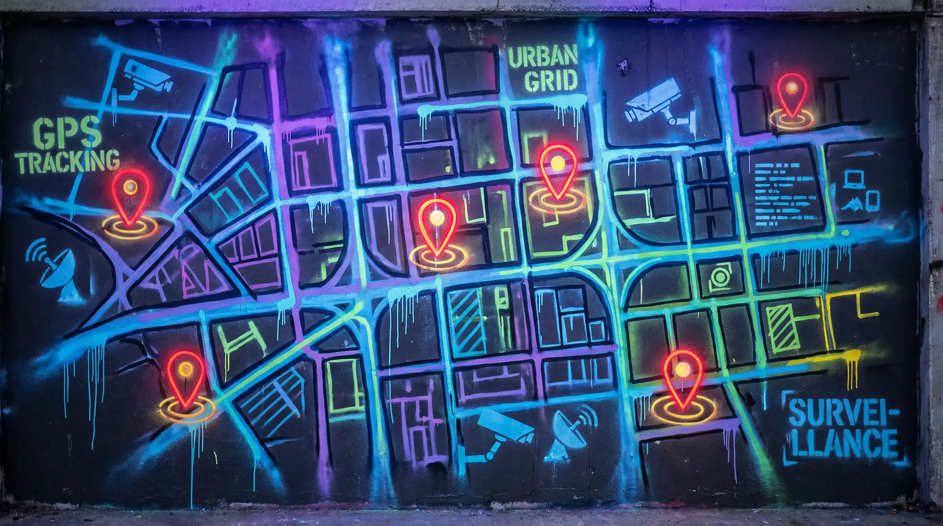 忘忧草HD电影高清完整版 狗仔追踪地图 - 城市涂鸦风格